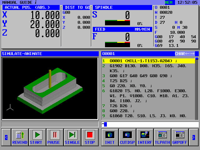 CNC control system interface