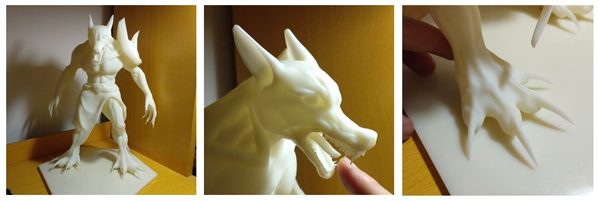 3D printed werewolf model