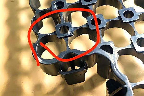 Sink mark on injection molded part